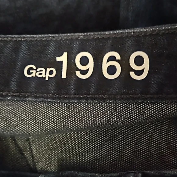 Gap 1969 Always Skinny Mid-Rise Straight Blue Black Cheetah Print Denim Jeans 28 - Picture 9 of 16